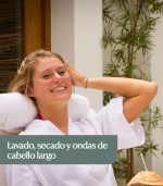 Lavado, secado y ondas de cabello- largo